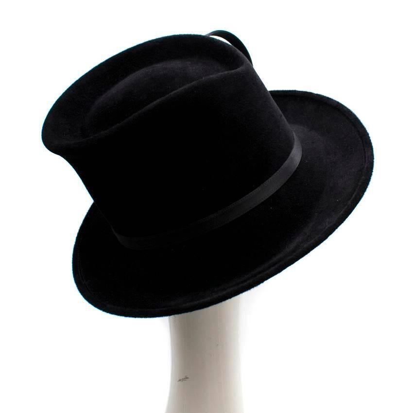 Philip Treacy Bespoke Black Top Hat For Sale 3