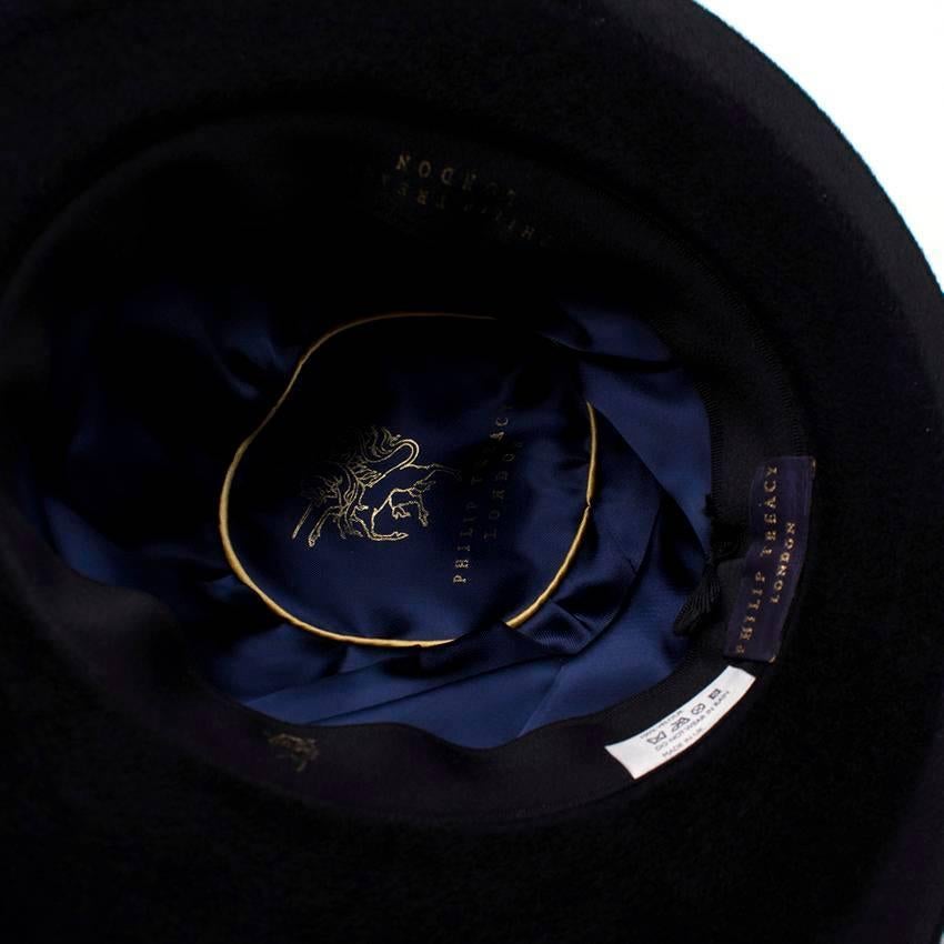 Women's Philip Treacy Bespoke Black Top Hat For Sale