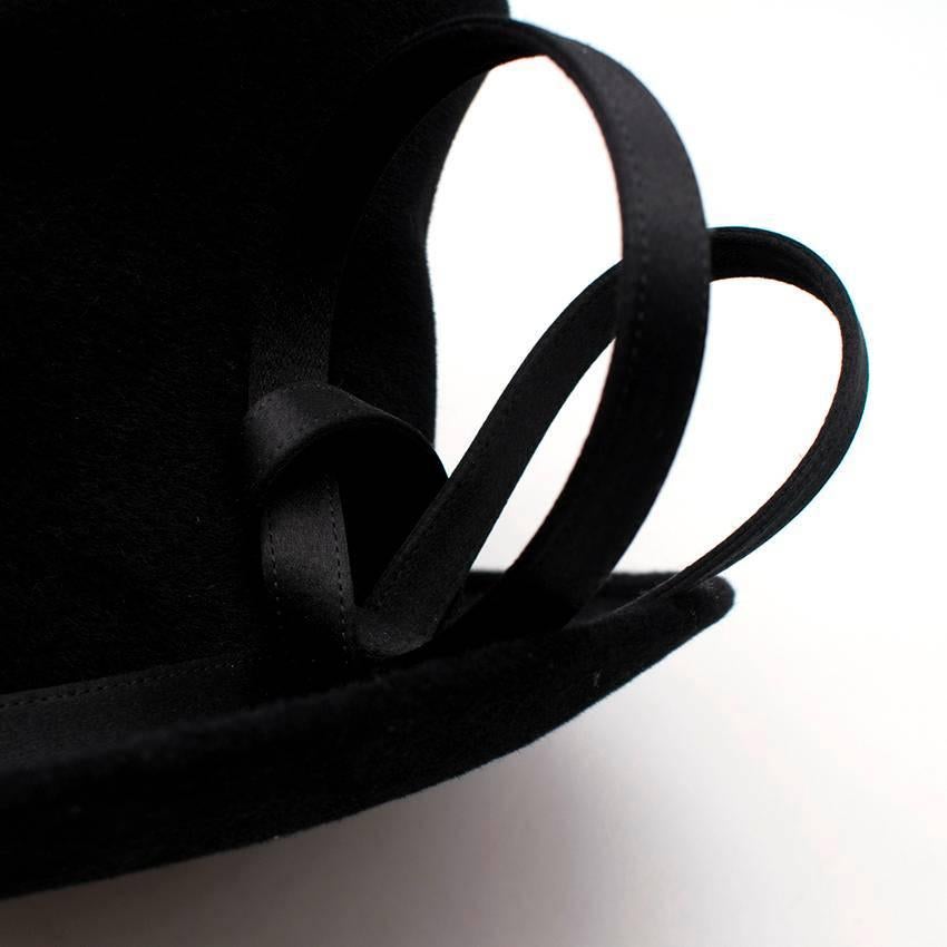 Philip Treacy Bespoke Black Top Hat For Sale 1