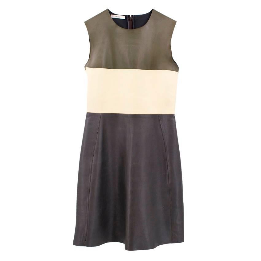 Celine Leather mid-length dress (US: 0-2/XXS)  For Sale 2