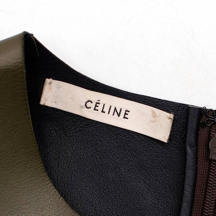 Women's Celine Leather mid-length dress (US: 0-2/XXS)  For Sale