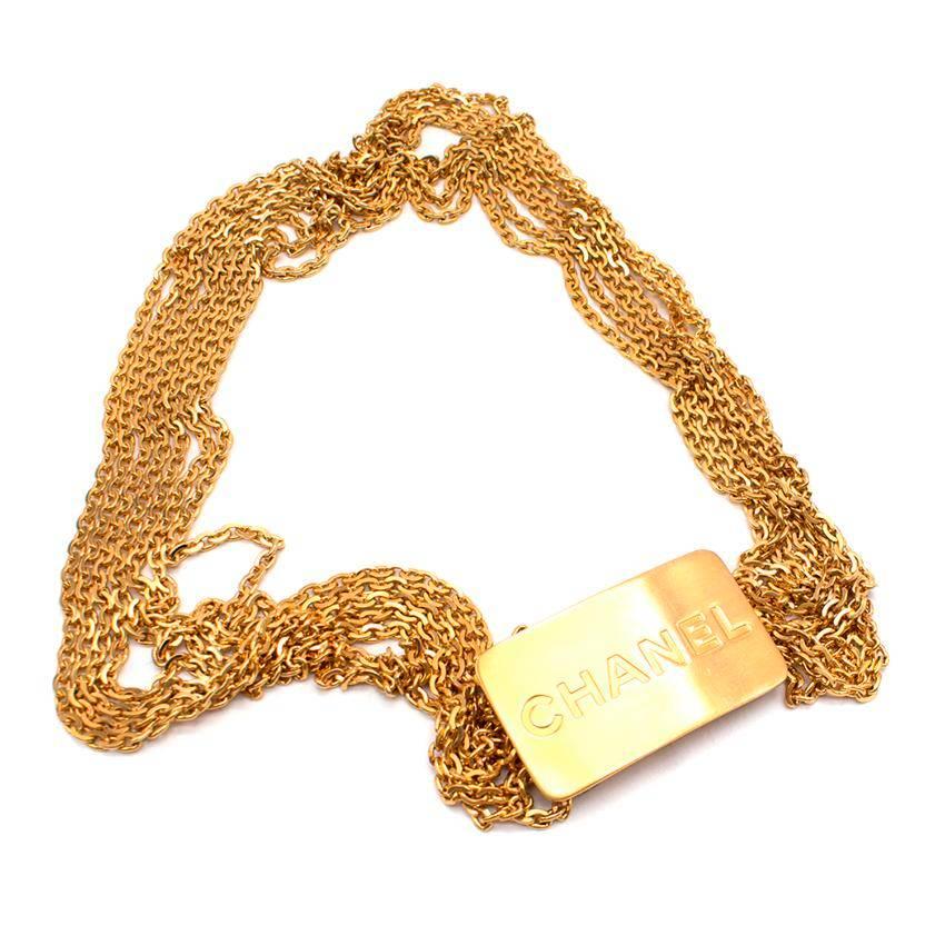 Chanel Gold Chain Belt For Sale 1