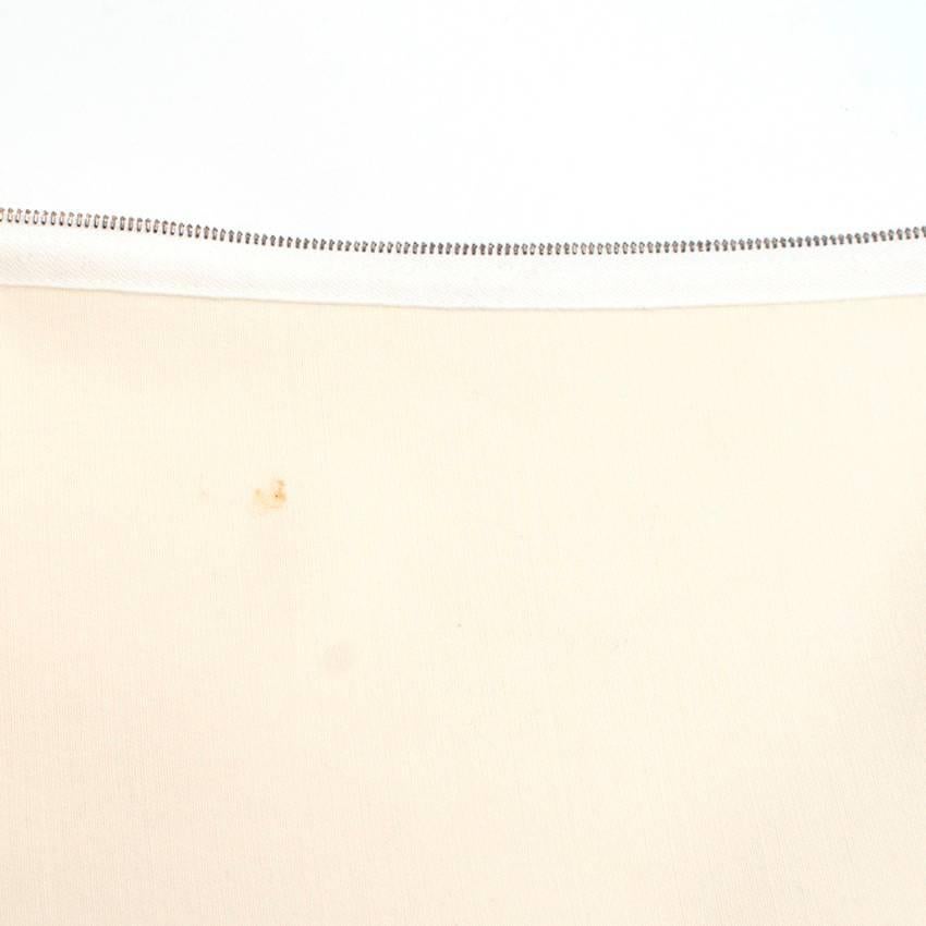 Victoria Beckham Cream Silk Column Strapless Gown (US: 6/S)  In Good Condition For Sale In London, GB