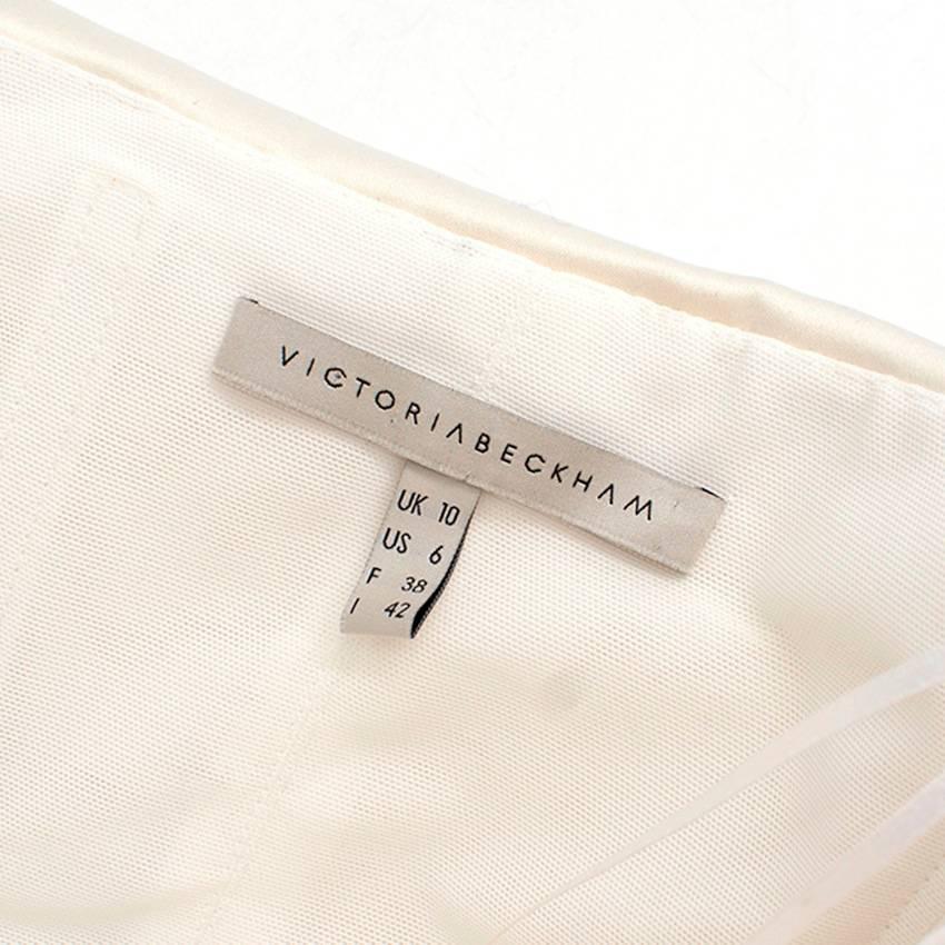 victoria beckham white strapless dress
