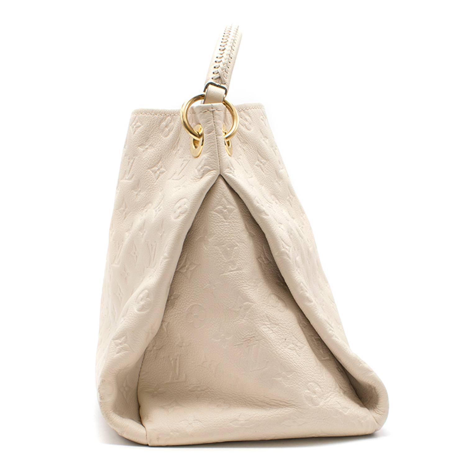 Women's Louis Vuitton White Monogram Leather Hobo Bag  For Sale