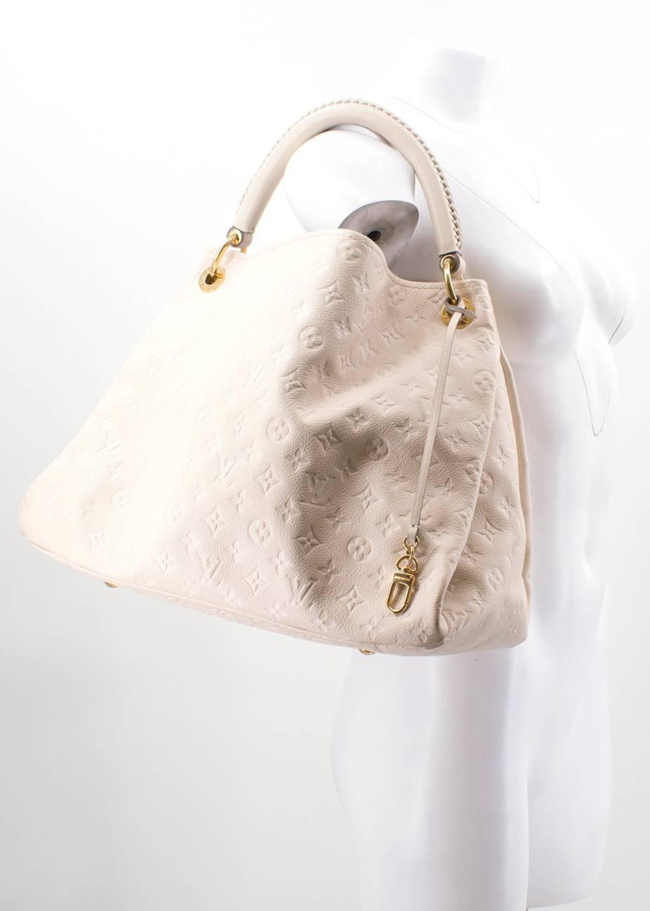 Louis Vuitton White Monogram Leather Hobo Bag  For Sale 6