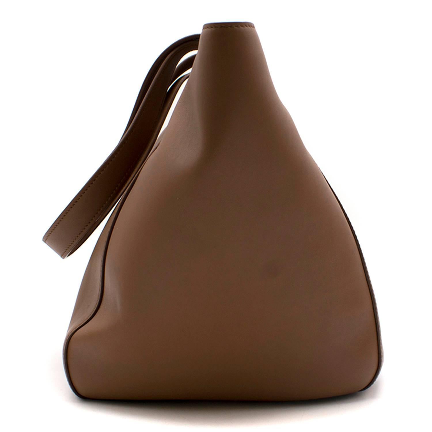 Giorgio Armani Brown Leather Tote Bag   For Sale 3