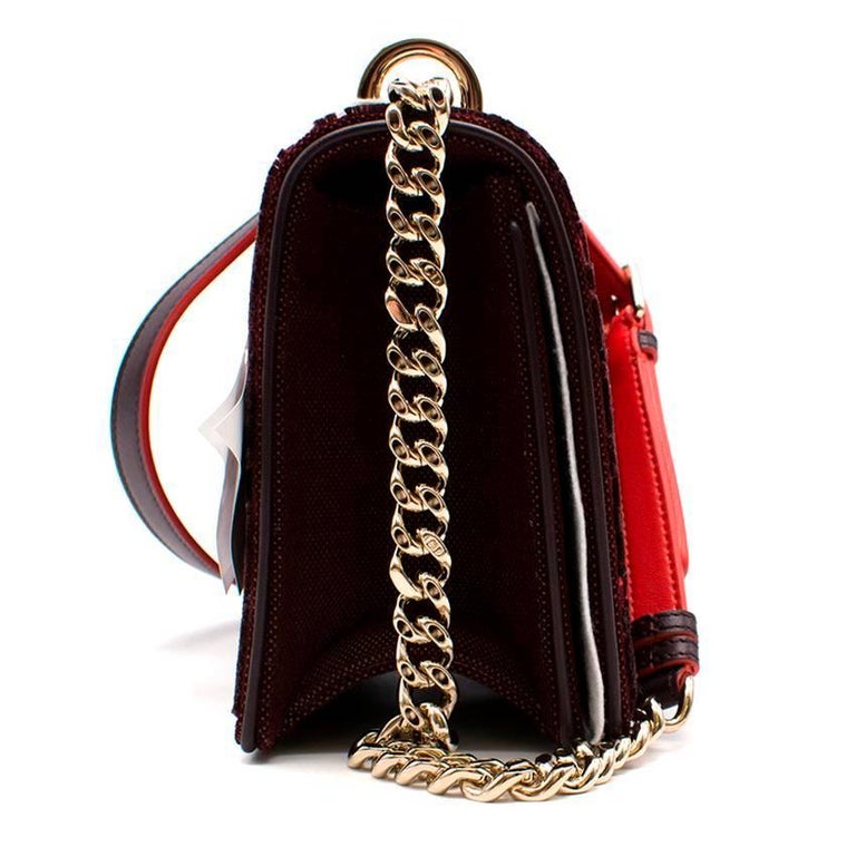 Dior Diorama Red Velvet Handbag For Sale at 1stDibs