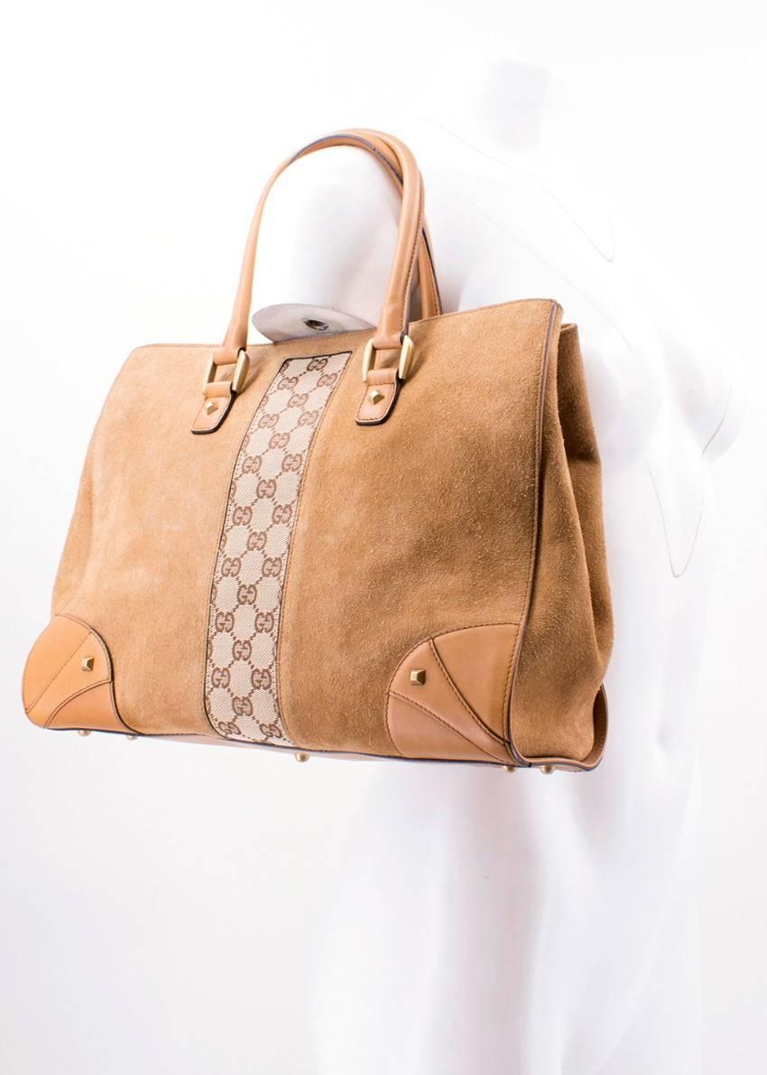 brown suede gucci purse