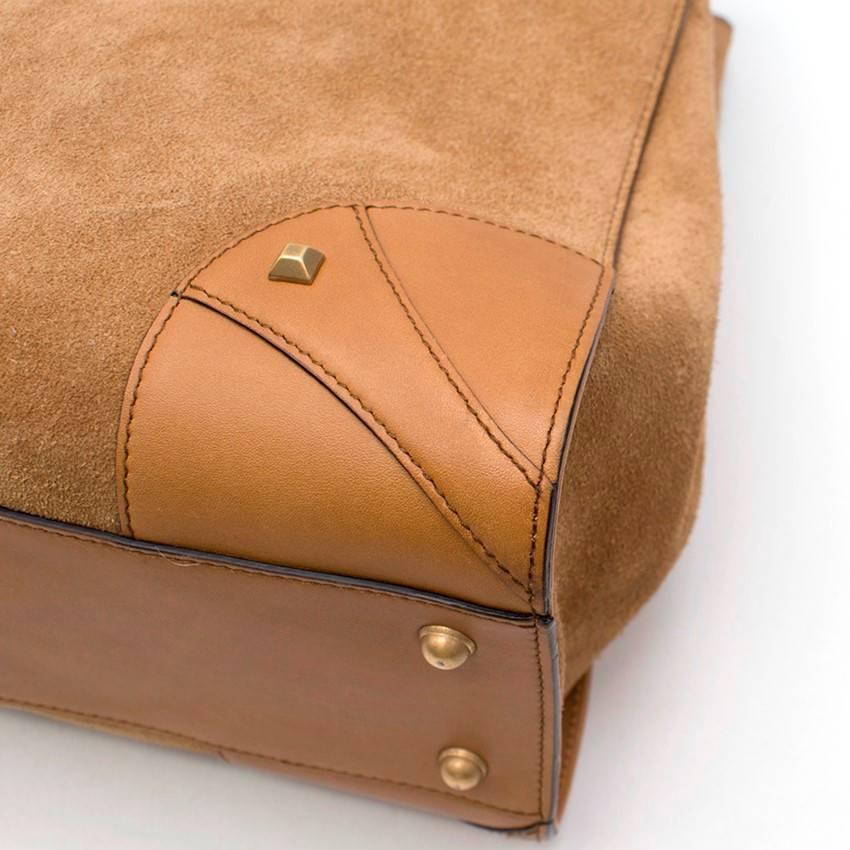 Gucci Brown Suede/Monogram Bag  For Sale 1