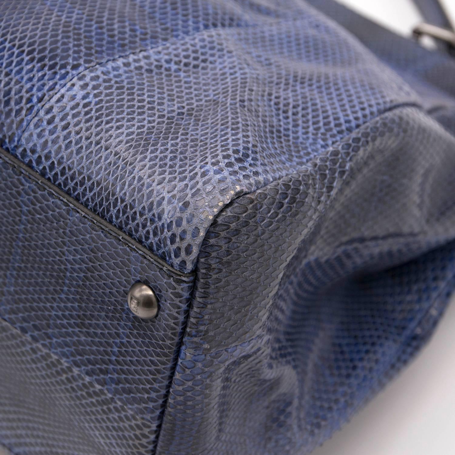 Fendi Multicolor Python Leather Large Peekaboo Tote Bag For Sale 1