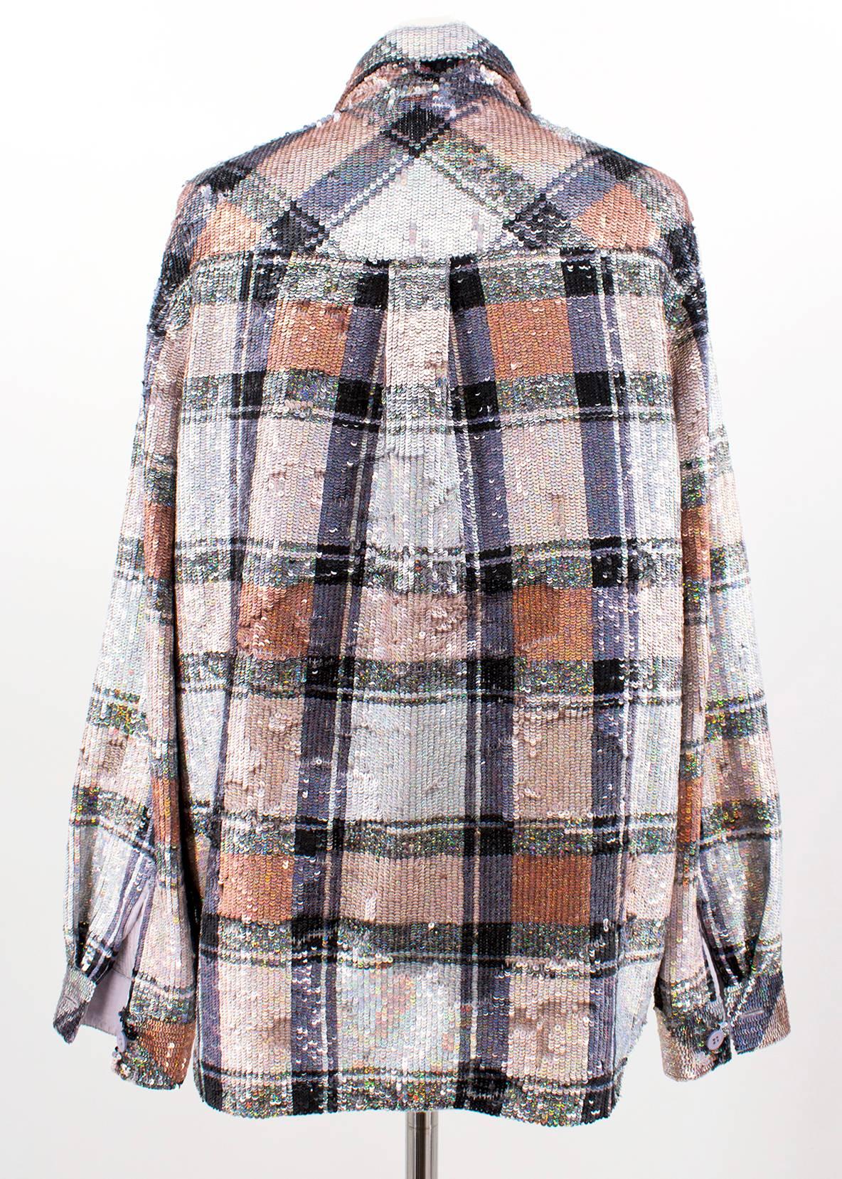 sequin flannel shirt
