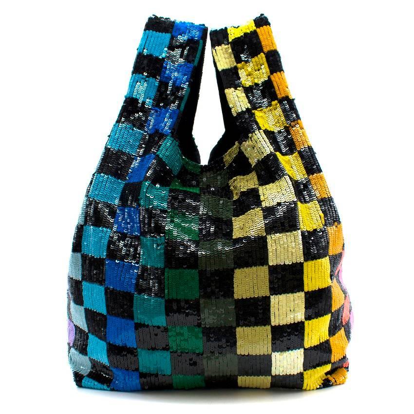 Black Ashish multicoloured sequined bag, current 2018 Collection