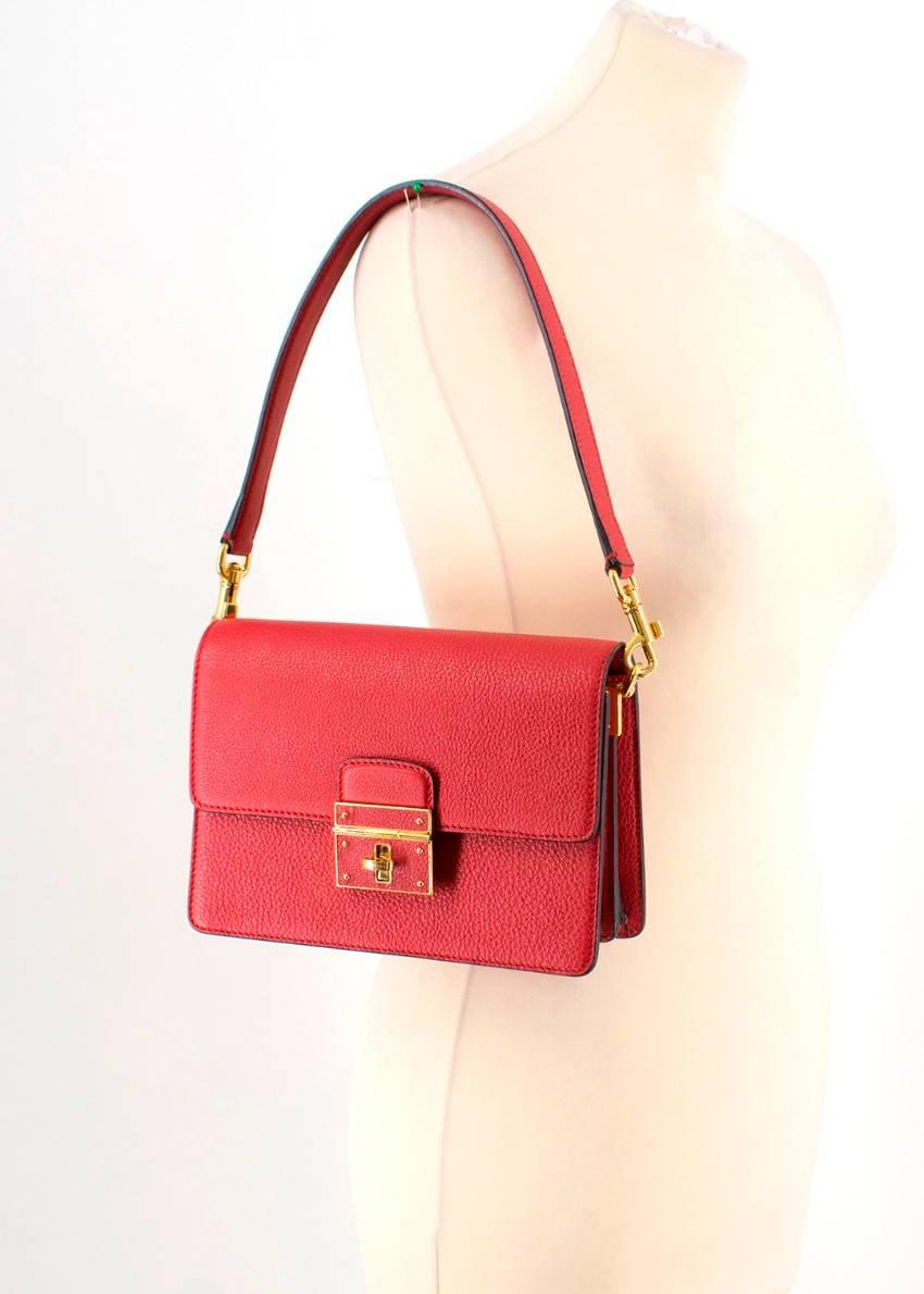 Dolce & Gabbana Red Flap Bag In New Condition For Sale In London, GB