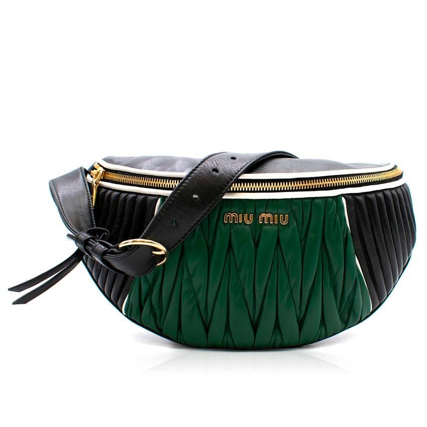 Miu Miu Matelasse Leather Belt Bag For Sale 2