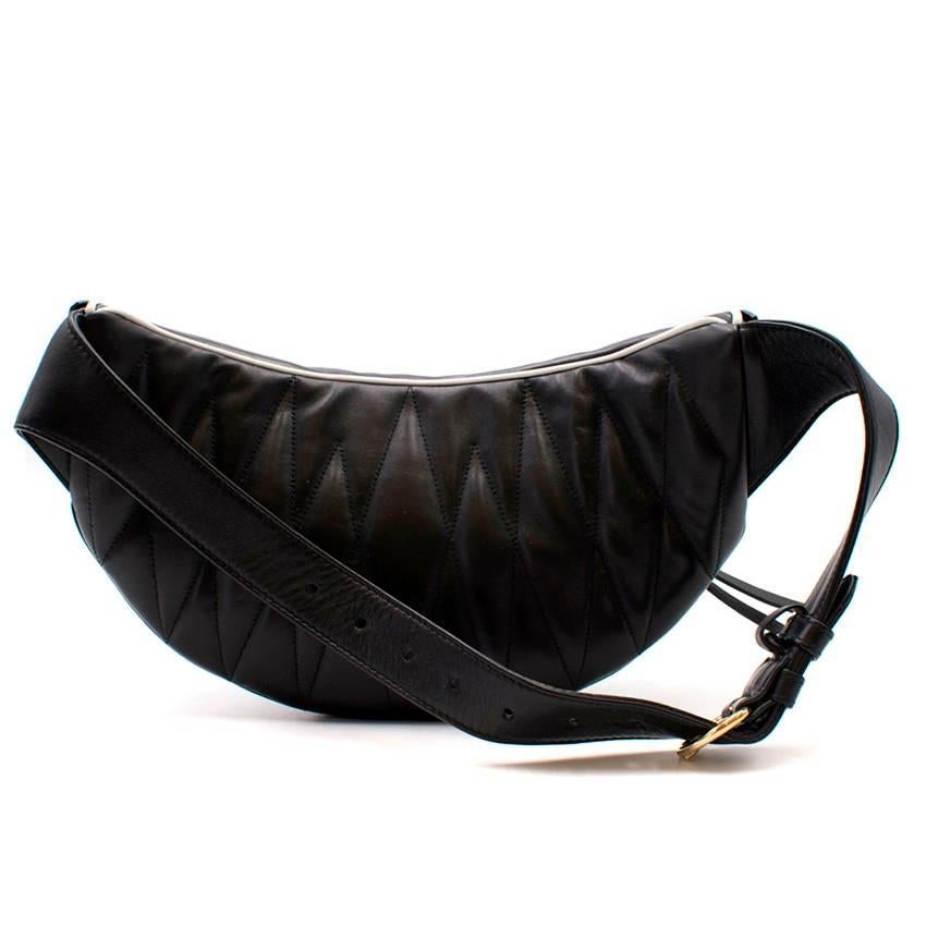 Miu Miu Matelasse Leather Belt Bag For Sale 3