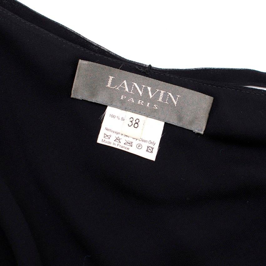 Women's Lanvin Black Silk Halterneck Gown Size 6 For Sale