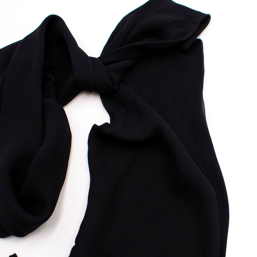 Lanvin Black Silk Halterneck Gown Size 6 For Sale 1