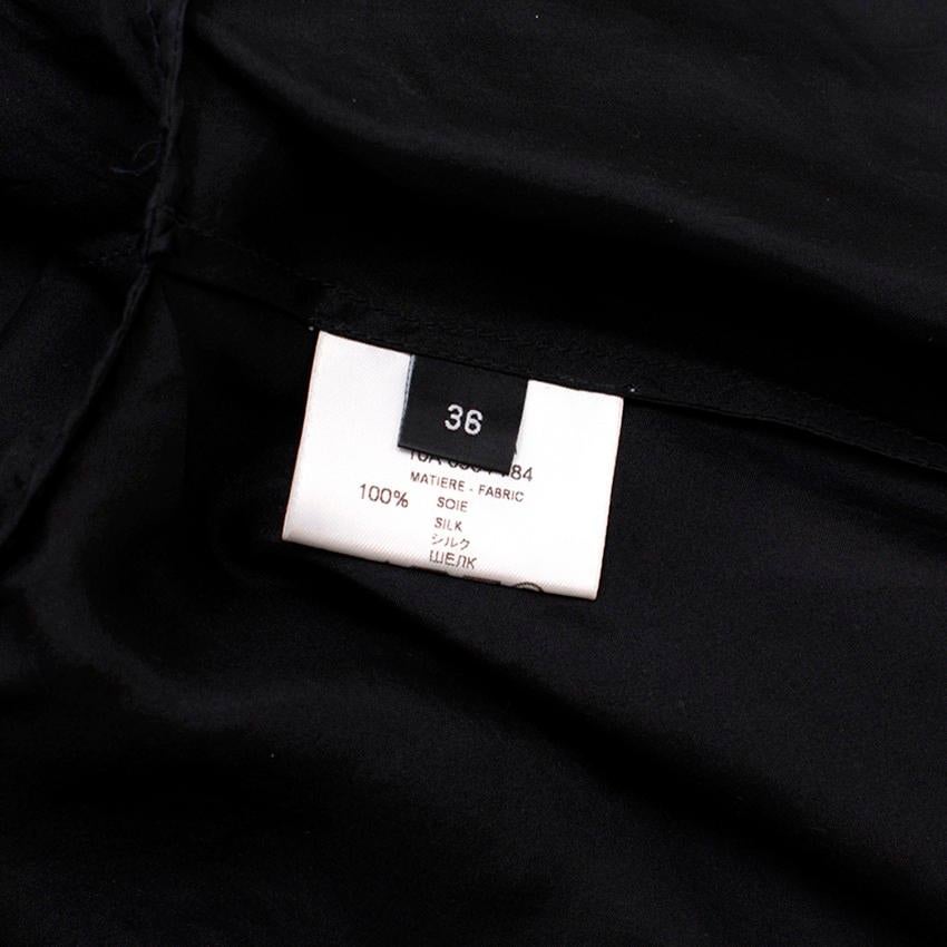 Givenchy Black Silk Ruffle Top Size 4 For Sale 5