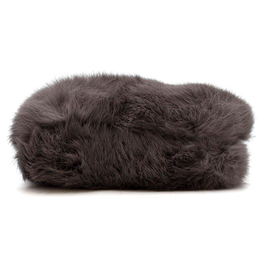 Alexander McQueen Mink Fur Knuckle Duster Clutch In Excellent Condition For Sale In London, GB