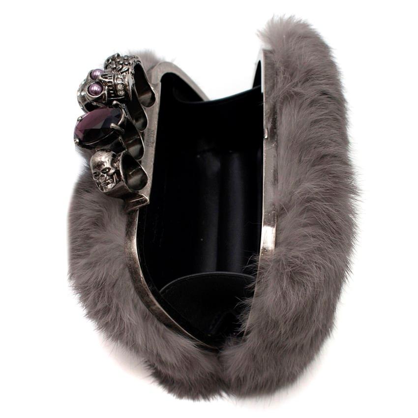 Alexander McQueen Mink Fur Knuckle Duster Clutch For Sale 1
