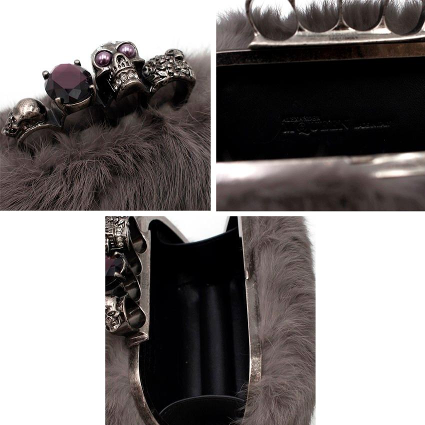 Alexander McQueen Mink Fur Knuckle Duster Clutch For Sale 2