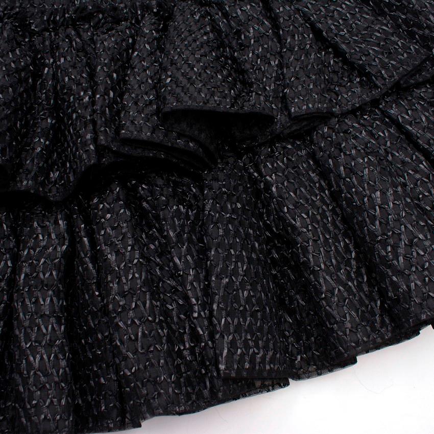 Dolce & Gabbana Black Raffia Silk Blend Dress Size XS For Sale 2