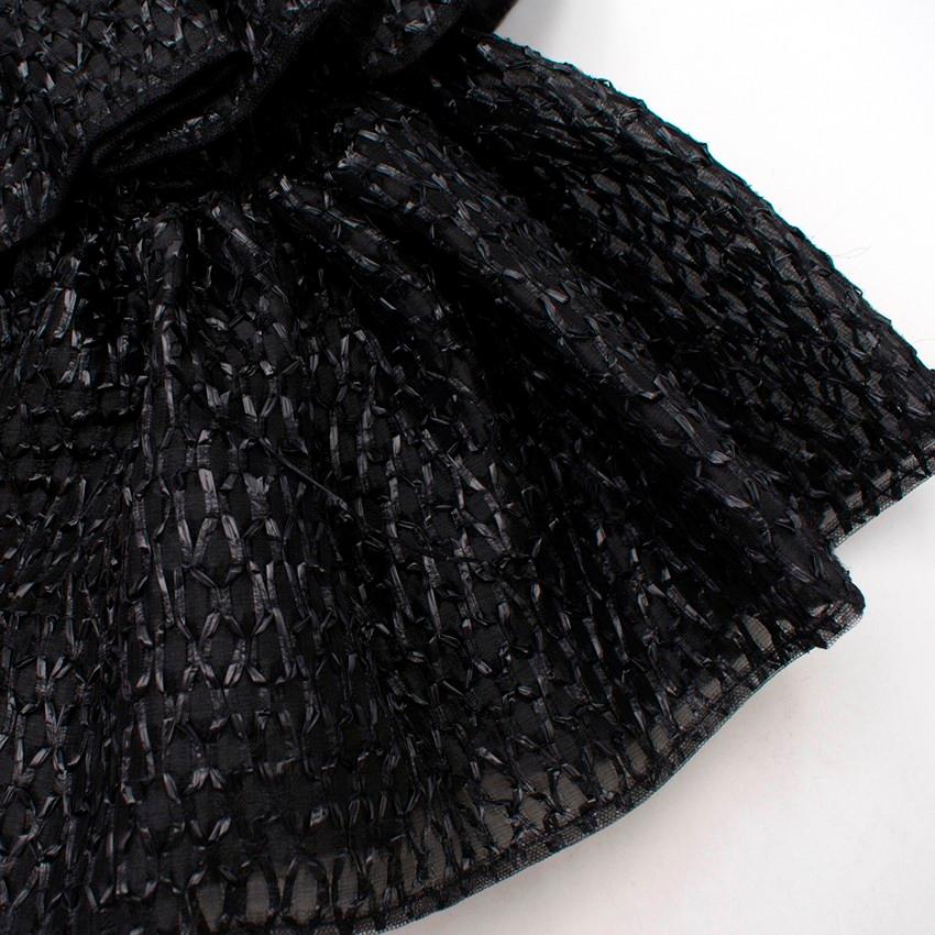 Dolce & Gabbana Black Raffia Silk Blend Dress Size XS For Sale 3