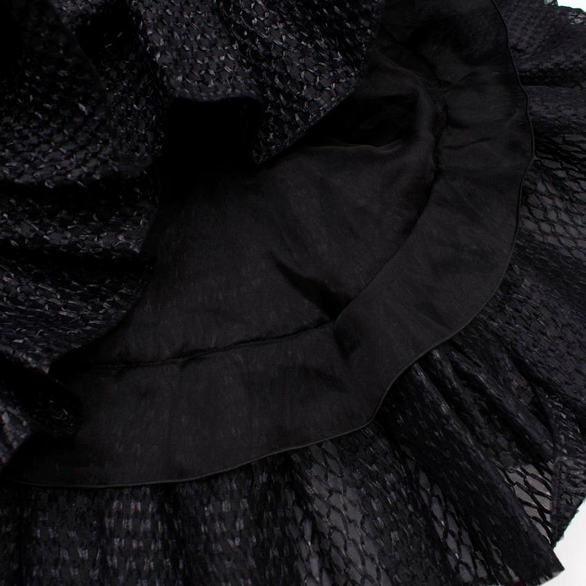 Dolce & Gabbana Black Raffia Silk Blend Dress Size XS For Sale 4