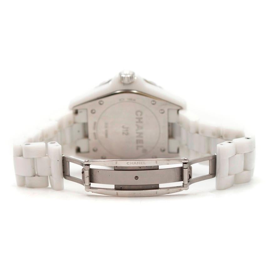 Chanel J12 White Ceramic Diamond Bezel Watch  For Sale 5