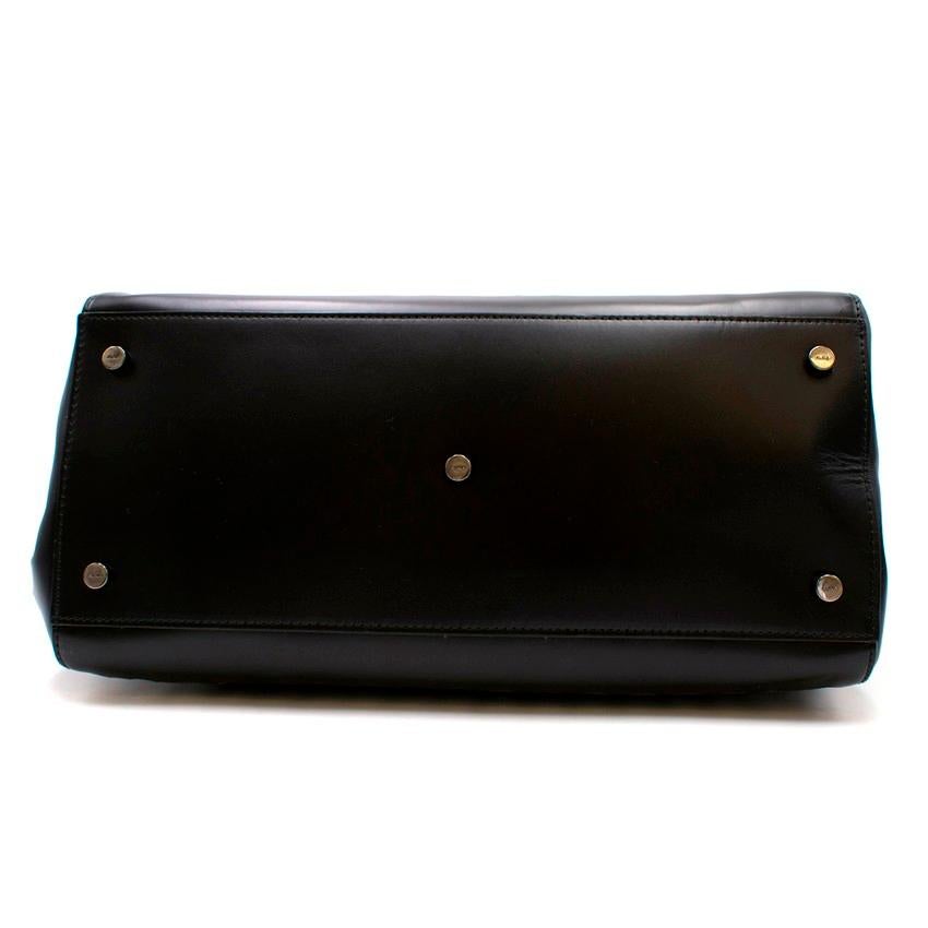Black Alaia Monochrome Laser Cut Top Handle Bag For Sale