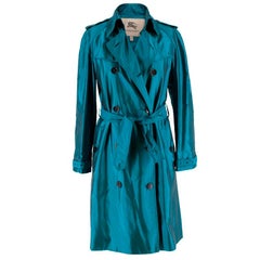 Used Burberry Iridescent Blue Trenchcoat US 2