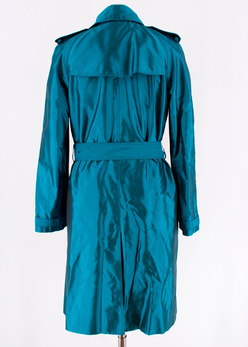 burberry teal trench coat