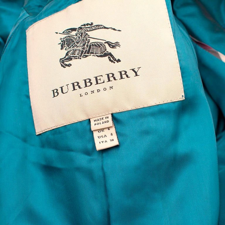 Burberry Iridescent Blue Trenchcoat US 2 at 1stDibs | iridescent trench ...