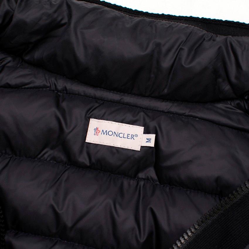 Moncler SS18 Black Knit & Down Jacket Size 8 For Sale 2