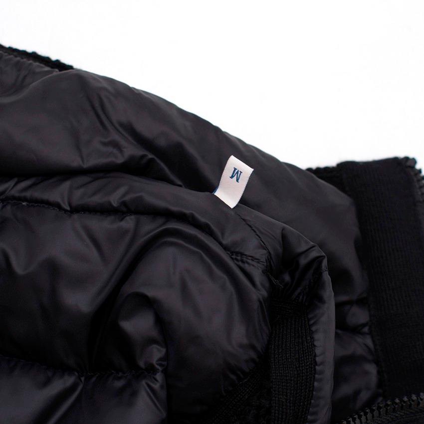 Moncler SS18 Black Knit & Down Jacket Size 8 For Sale 3