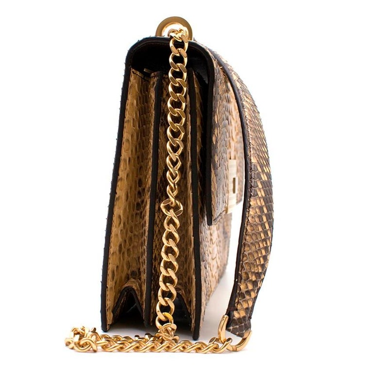 Ralph Lauren Python RL Chain Bag For Sale at 1stDibs | ralph lauren ...