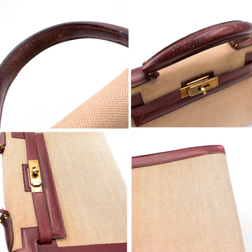 hermes canvas kelly bag