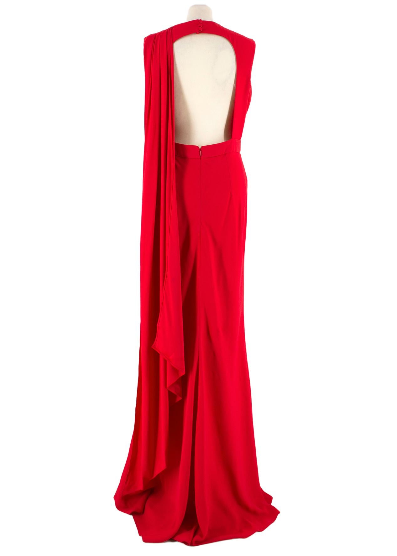 alexander mcqueen red gown