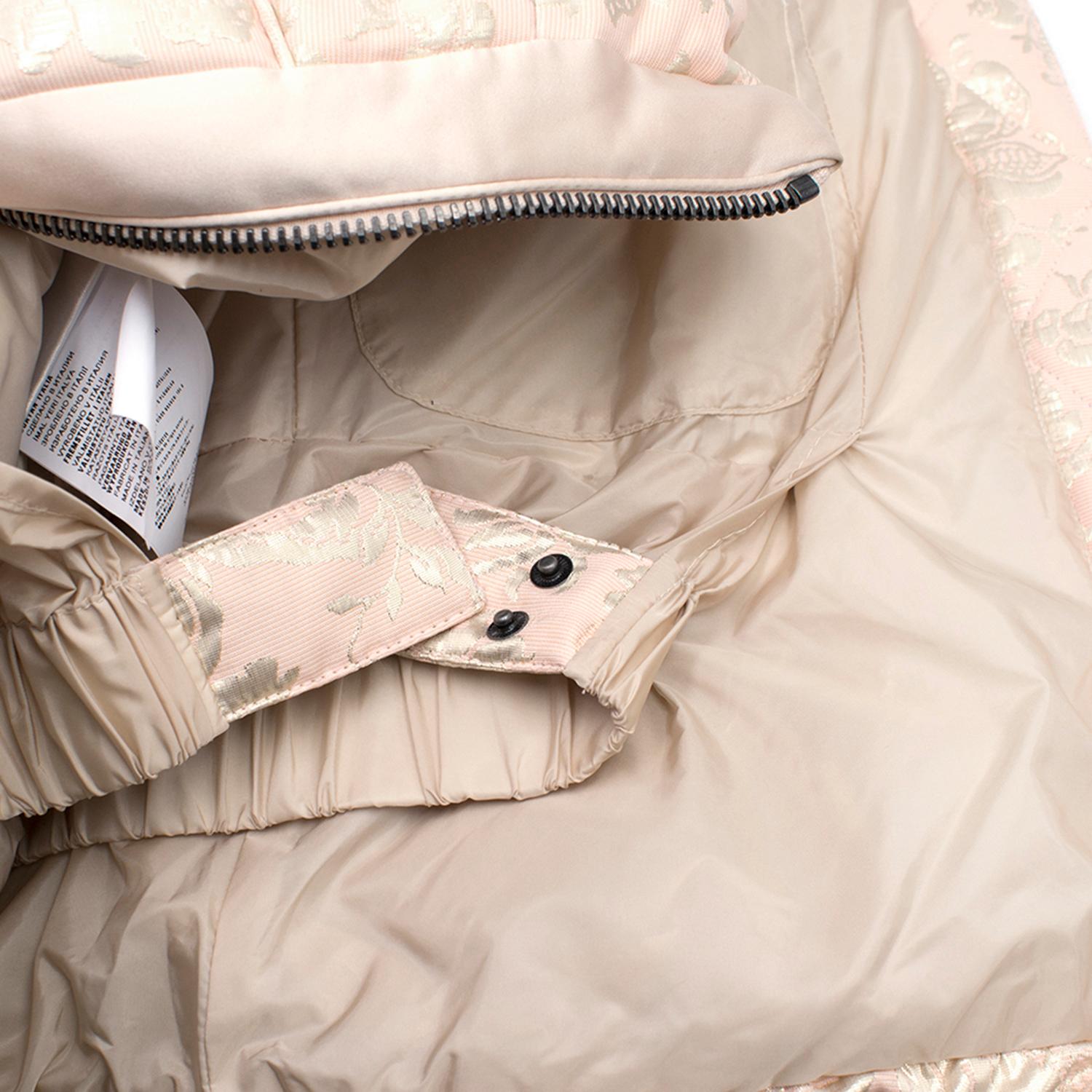 Miu Miu Pink Cropped Metallic Floral Jacket 1