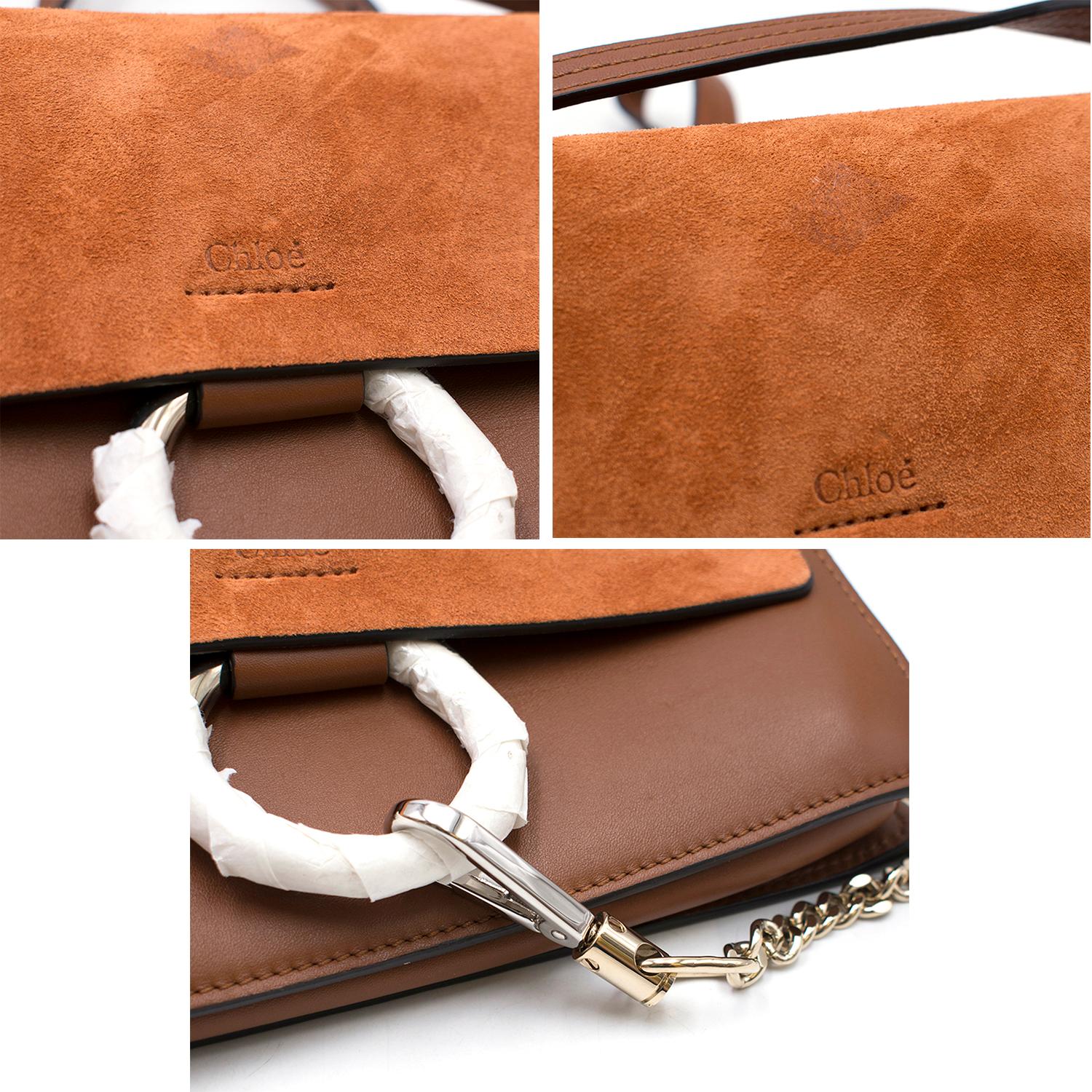 Women's Chloe Faye Leather and Suede Crossbody Bag For Sale