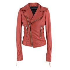 Balenciaga Red Leather Jacket 