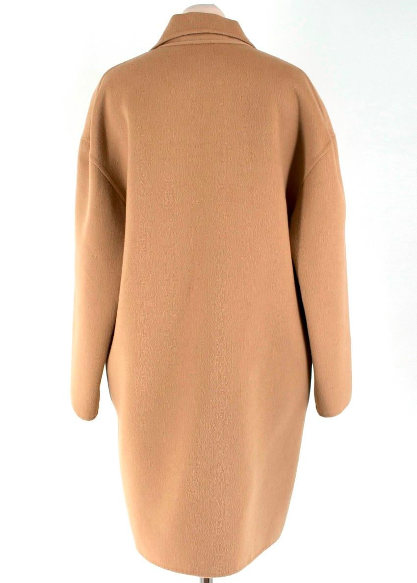 Beige Caroline Herrera Icon Collection Single-button Dress Coat US 4 For Sale