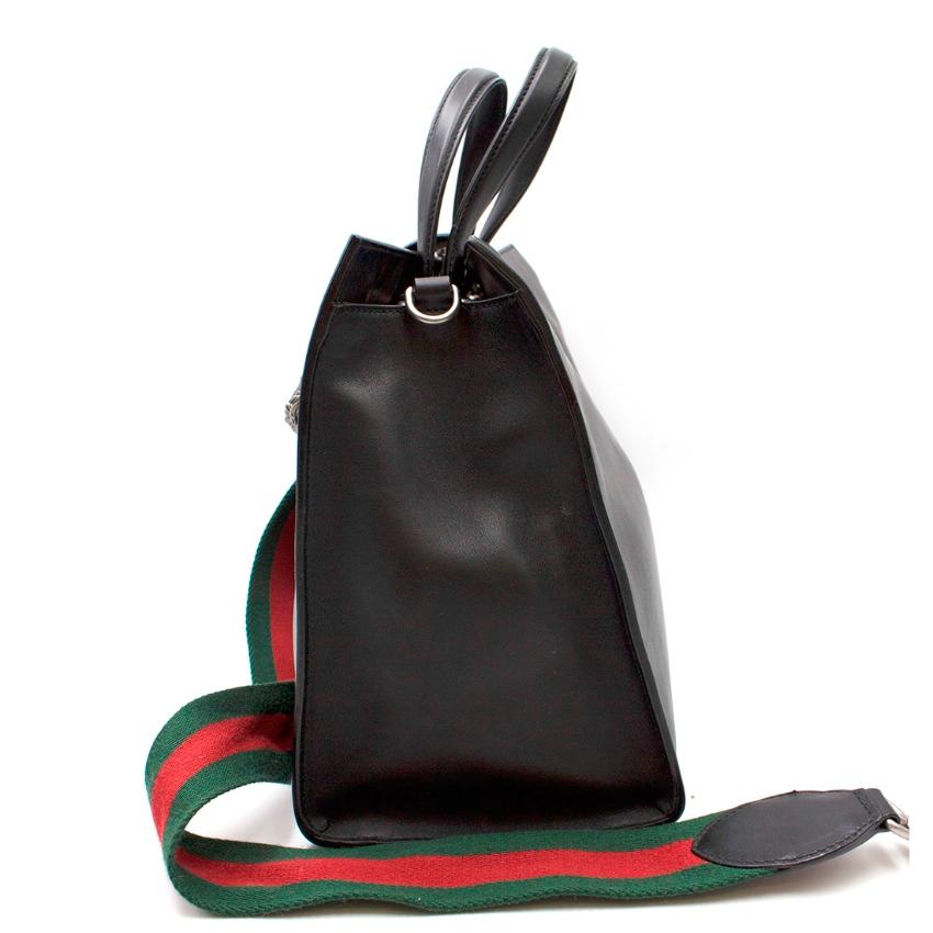 Black Gucci Dionysus Web-Stripe Top-Handle Bag