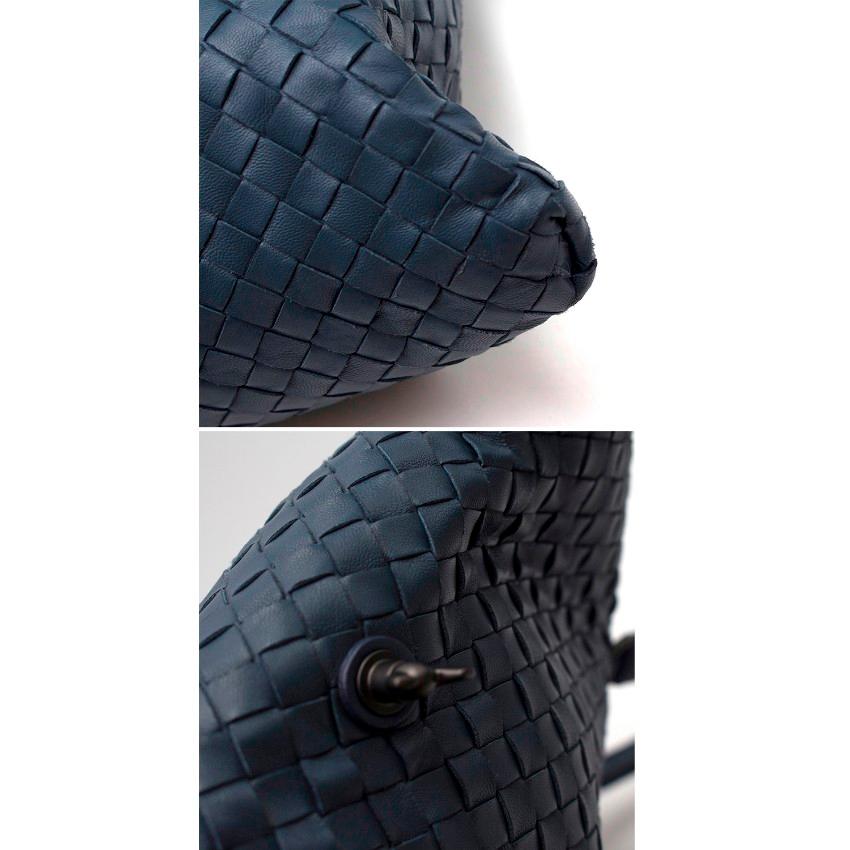 Black Bottega Veneta Light Tourmaline Intrecciato Nappa Leather Bag For Sale