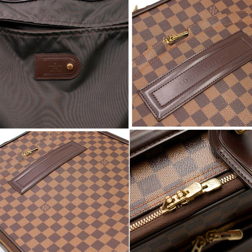 Louis Vuitton Brown Damier Ebene Pegase 55 Rolling Luggage For Sale 3
