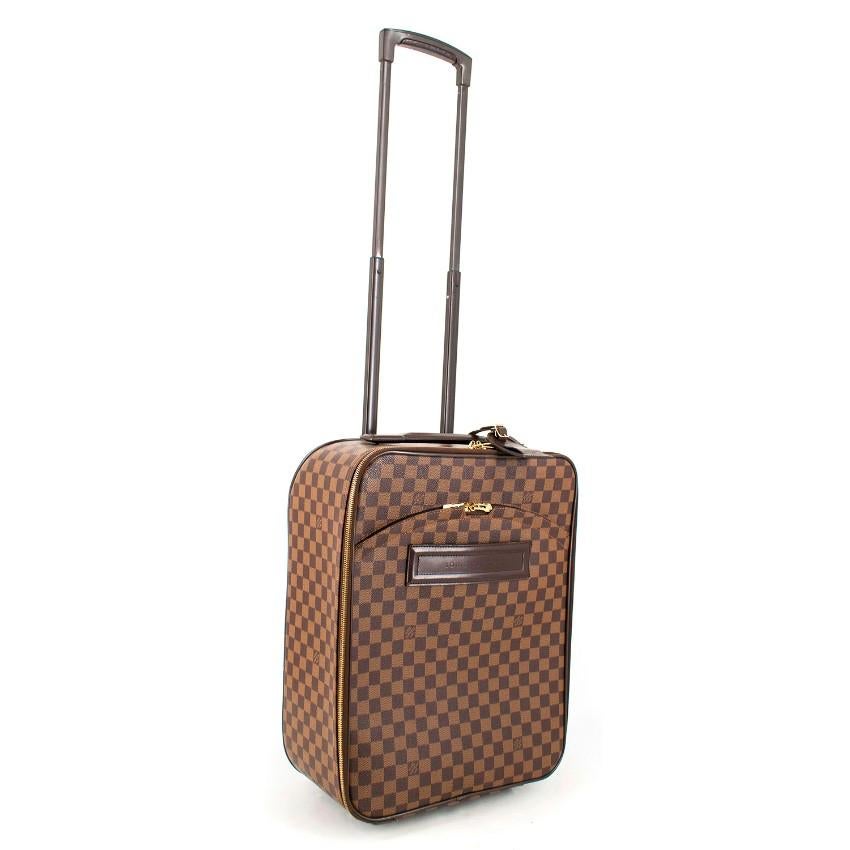 Louis Vuitton Brown Damier Ebene Pegase 55 Rolling Luggage For Sale 6