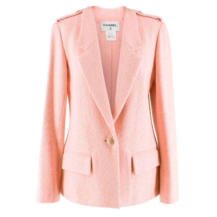 Chanel Pink Tweed Jacket US 6