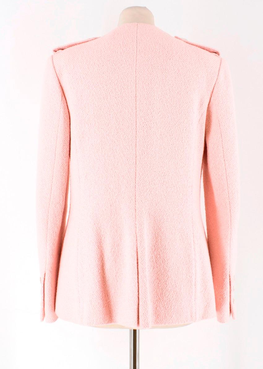 Orange Chanel Pink Tweed Jacket US 6