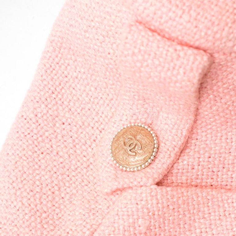 Chanel Pink Tweed Jacket US 6 at 1stDibs